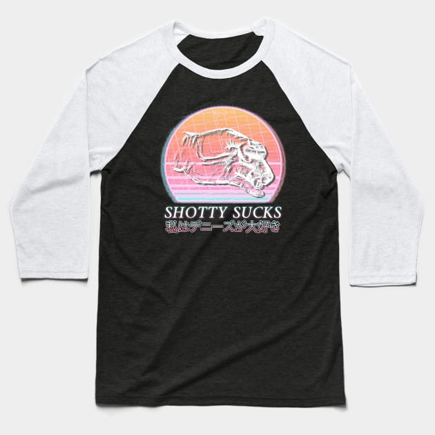 Soy-Brand Shotty Sucks Baseball T-Shirt by Riswords